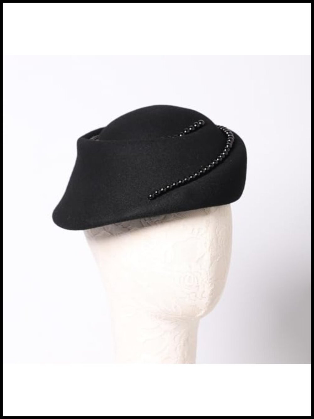 Wool Felt Beret Hat Adjustable Drawstring Women's Winter Vintage Fedora - Picture 4 of 4